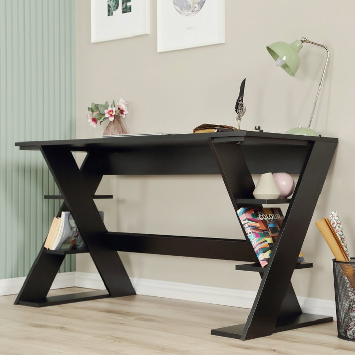 Hanah Home Lungo - Escritorio de estudio Negro